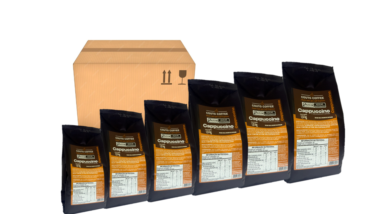 KIT COM 6 KG CAPPUCCINO COUTO COFFEE